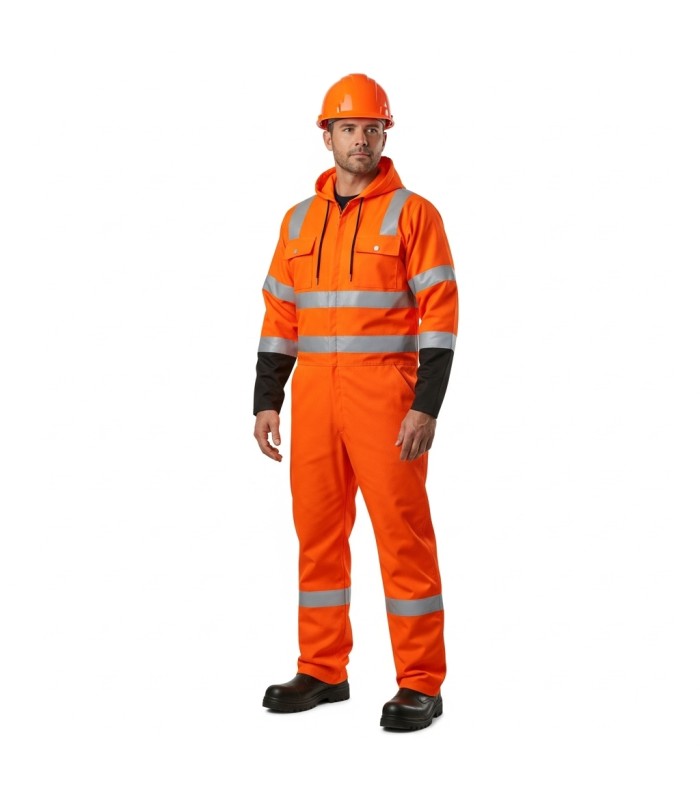Whisk_410777c794934c7b0ad4902329177aaadr Men’s High-Visibility Hooded Safety Coverall - Image 1