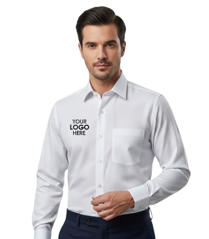 Whisk_6ca12bc462b2ac380564f7c73c468fc6dr-Photoroom-Photoroom Premium White Shirt with full sleeve with pocket - Image 1