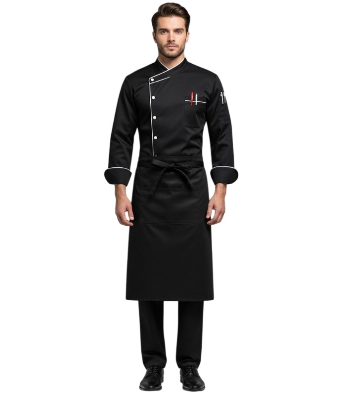 Whisk_b8dcf9917dfb7db8d9a46e1089810f18dr-Photoroom (1) Waiter Apron With One Pocket - Image 1